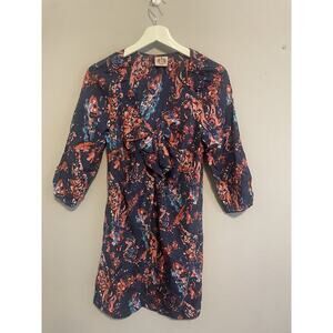 Juicy couture petite‎ silk front tie dress Small